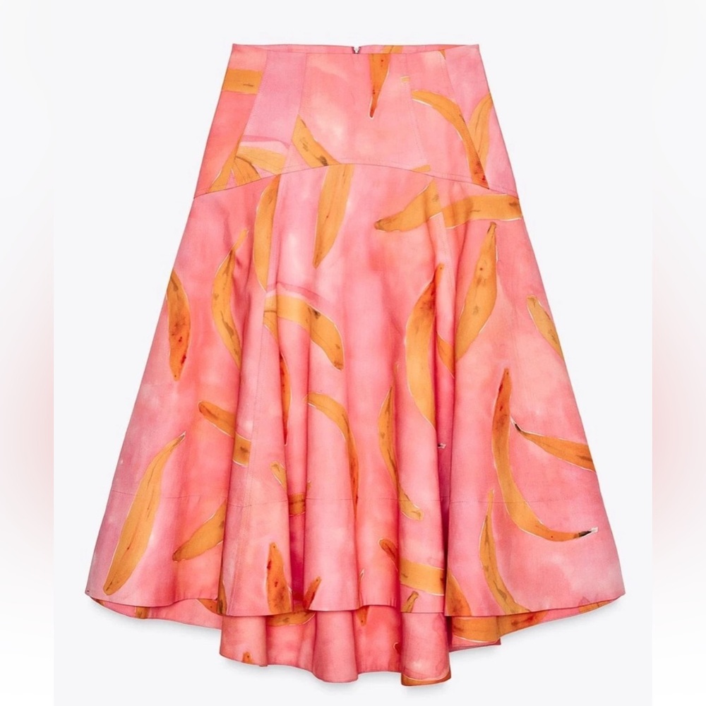 ZARA PRINTED MIDI SKIRT - Picture 15 of 15